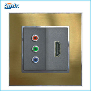 metal panel advanced audio and HD video wall socket