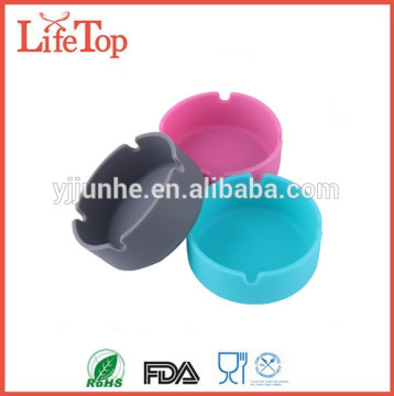 Eco-Friendly Round Silicone Ashtray Rubber Ash Tray Holder