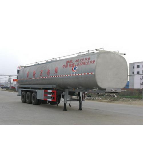 รถเทรลเล่อร์กึ่งพ่วงสำหรับการขนส่งนม Tri-axle ขนาด 12.6 ม