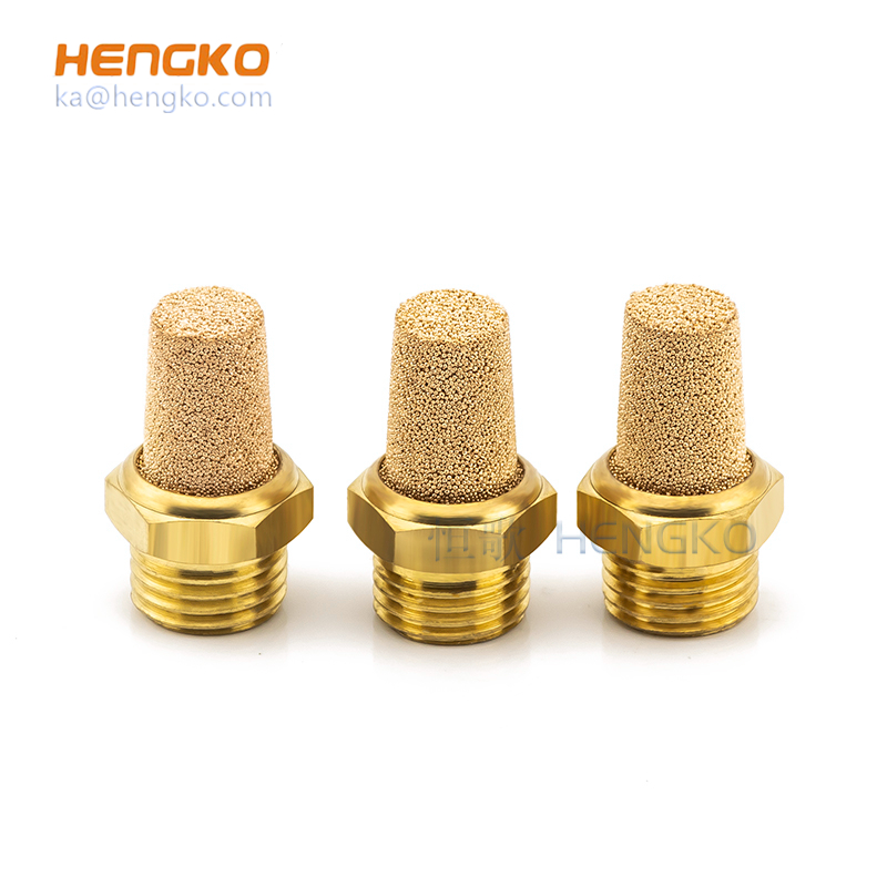 3/8 NPT Male Sintered Air Bronze Muffler Silencer Pneumatic Solenoid Crankcase