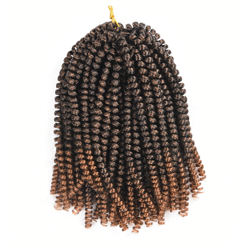 Morgan Kinky Hair Short Curly Spring Curl Pre-Twisted Pretwisted Braids Twist Crochet Braiding Hair