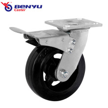 Heavy Duty Rubber Castor Black Wheel