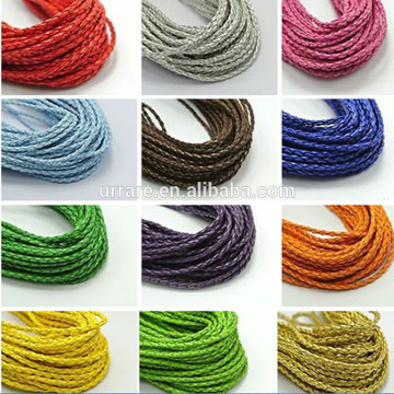 3MM PU Braided Leather Bolo Cord