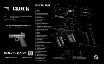 Vector Optics 20x12 Inch GLOCK Gun Cleaning Simth Bench Rubber Mat All Part List