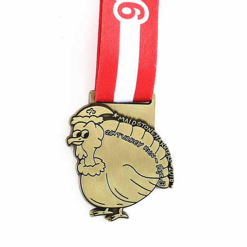 Custom turkey run commemorative medals