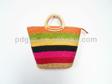 Colorful Corn Husk Woven Lady Handbag