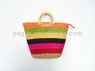 Colorful Corn Husk Woven Lady Handbag