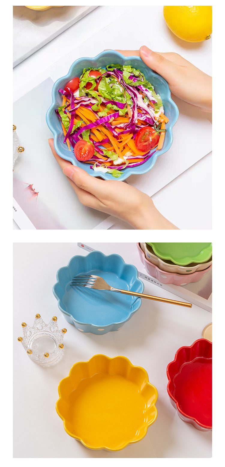 Modern Style Colorful Glazed Porcelian Bowl Cake Decorating Ceramic