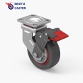 6 -дюймовый тяжелый DUDE PU Universal Wheel Pired Caster Caster