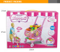 उच्च गुणवत्ता वाले बच्चों के प्लास्टिक सुपरमार्केट खरीदारी खिलौना कार शॉपिंग ट्रॉली