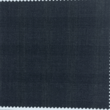 Blue Grey Plaid Woven Worsted Fabric