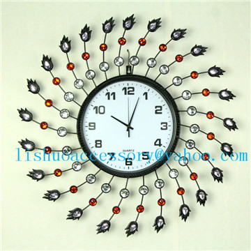 Lishuo European rural decorated living room big clock contracted creative mute clock quartz clock bedroom modern character table