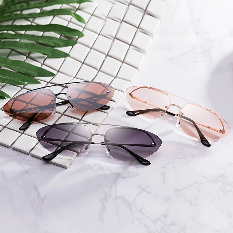 2019 Hot Selling Cat Eye Metal Fashion Sunglasses