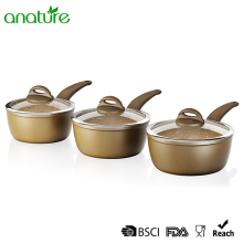 Forged Marble Stone Non Stick Sauce Pan Set
