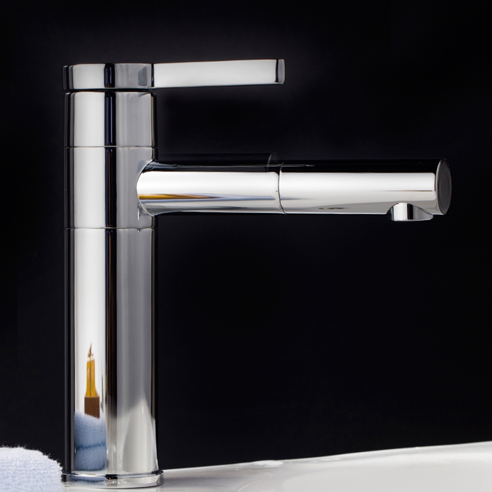 Household brass single hole basin faucet
