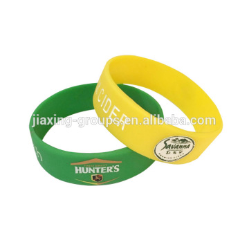 Wholesale custom logo print customized rubber bracelets