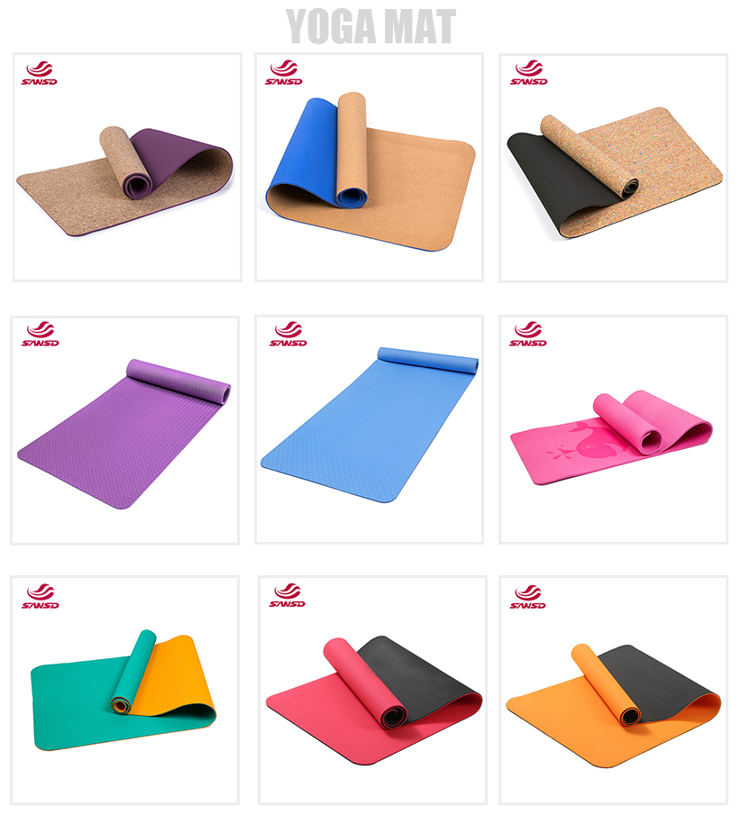 2021 china factory direct Biodegradable skillful manufacture custom print fitness natural yoga mat