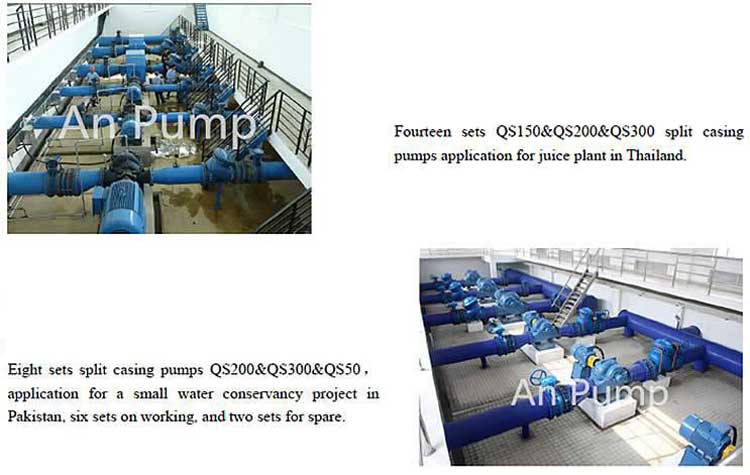 horizontal centrifugal double suction high volume water transfer pump