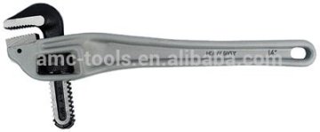Aluminum handle offset pipe wrench (pipe wrench,pipe spanner)