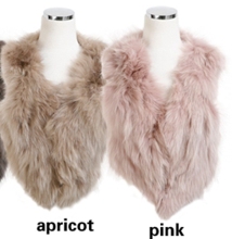 YR180 V-neck New style Genuine Fox Belly Fur Vest