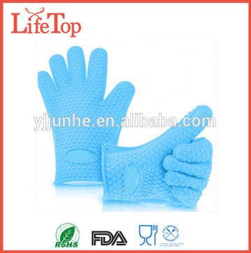 FDA LFGB Heat Resistant Silicone BBQ Gloves,Silicone Oven Gloves,Silicone Grill Gloves