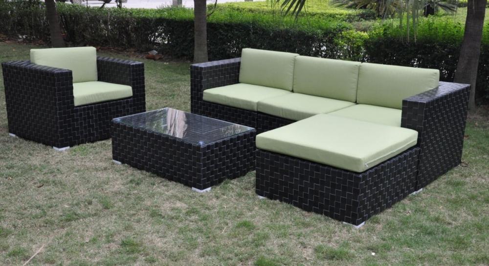 Setta sofa baxçeyê baxçeyê PE Rattan