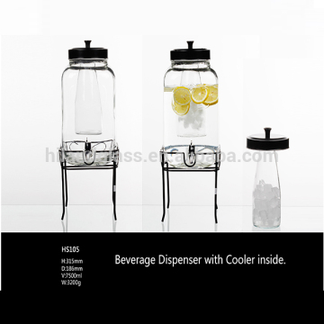 Beverage Dispenser juice jar whith ice