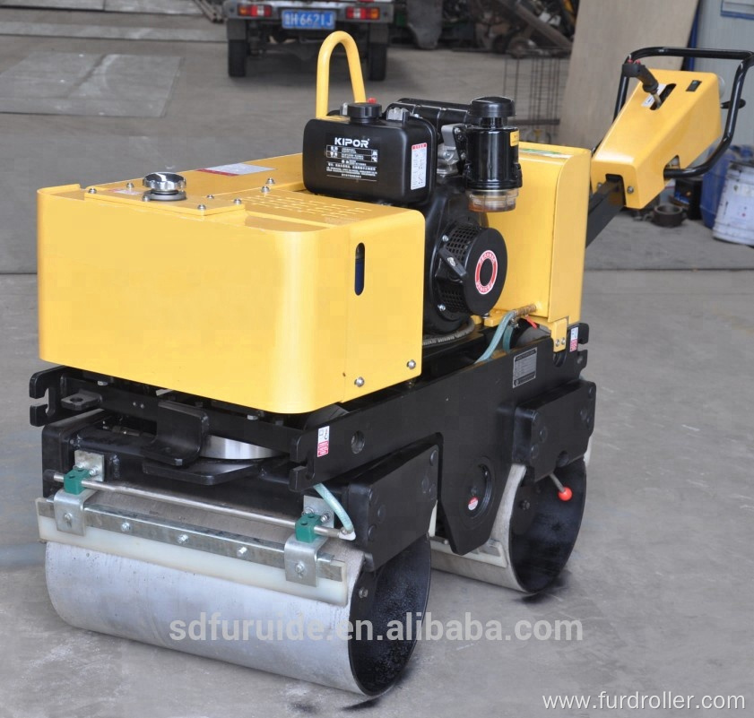 hand push double drum vibration roller 2ton force soil compactor (FYL-800C)