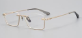 Titanium Half Rim Designer Rectangle Frame Glasses