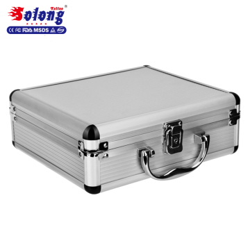 Solong tattoo small size silver aluminum alloy tattoo carrying case
