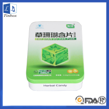 Rectangualr Medicine Packing Tin Storage Box