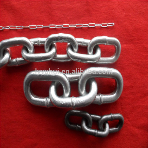 Din5685 galvanized welded short long link chain for marine use