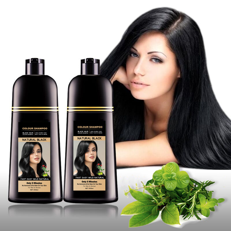 Noni Fruit Herb Hair Color Shampoo Black Hair Dye