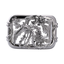 Wholesale Custom 925 Sterling Silver Chinese Phoenix Belt Buckle