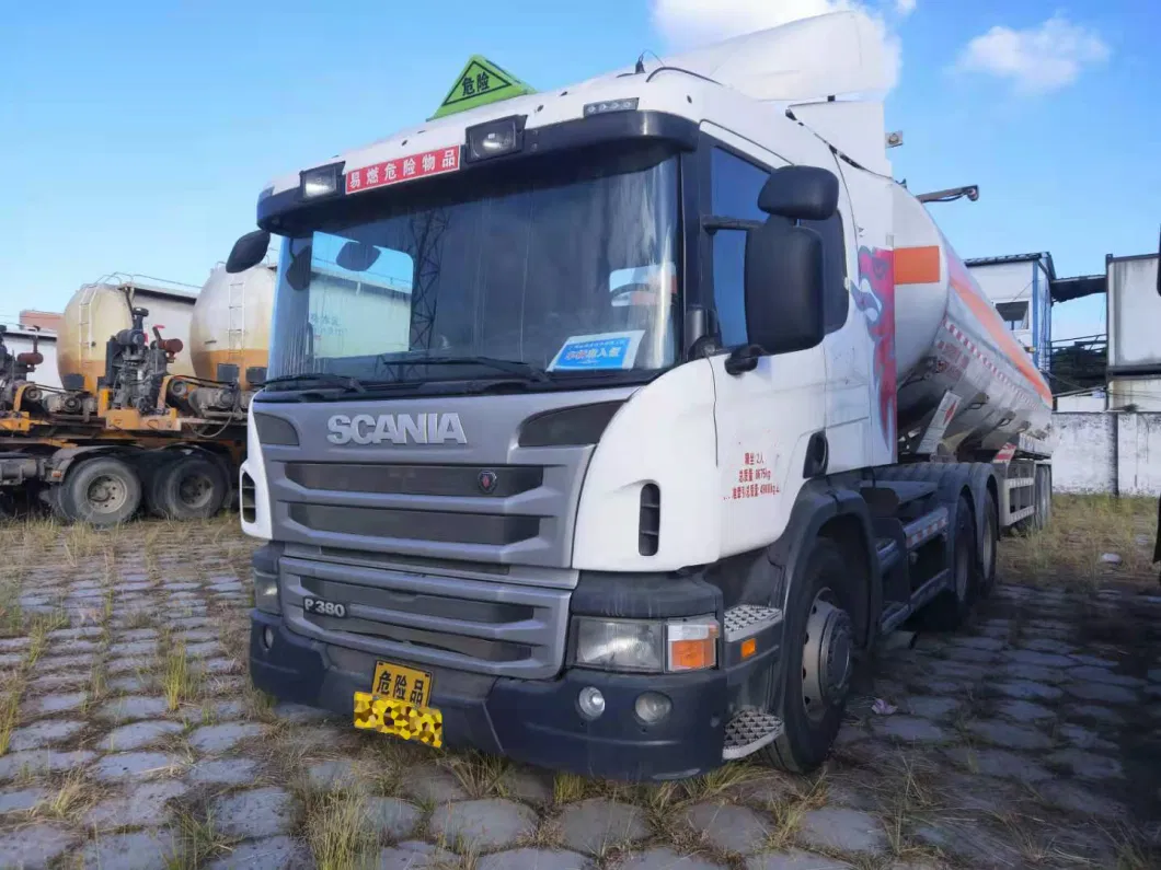 Hazardous Chemicals Liquid Transportation Scania P380 Used Trucks 6X4 Van Tractor Truck