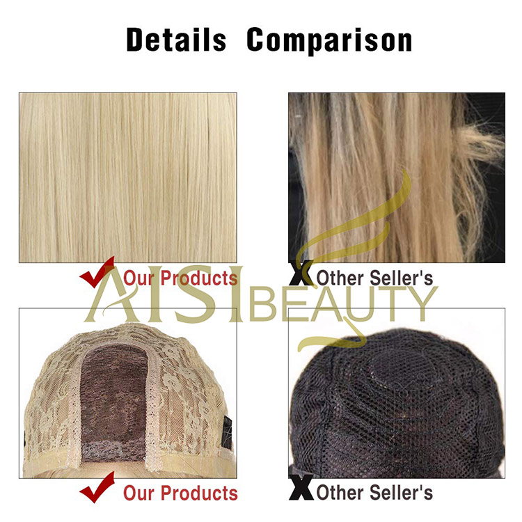 Aisi Beauty Wholesale Vendor Cheap Long Silky Straight Blonde Wig Swiss Lace Synthetic Hair For Black Women Lace Front Wig