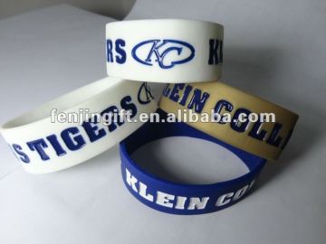 wide promotional custom silicone bracelets