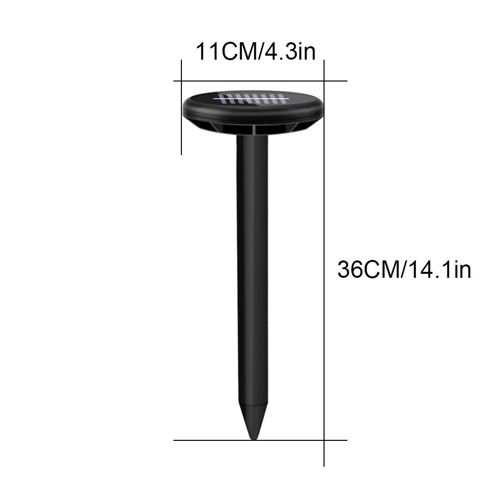 Shinedo Solar Powered Sonic Pest Repellent Mole Repeller Repels Mole,Rodent,Vole,Shrew,Gopher