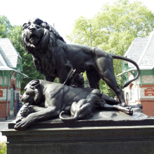 Western garden outdoor bronze lion sculpture sale