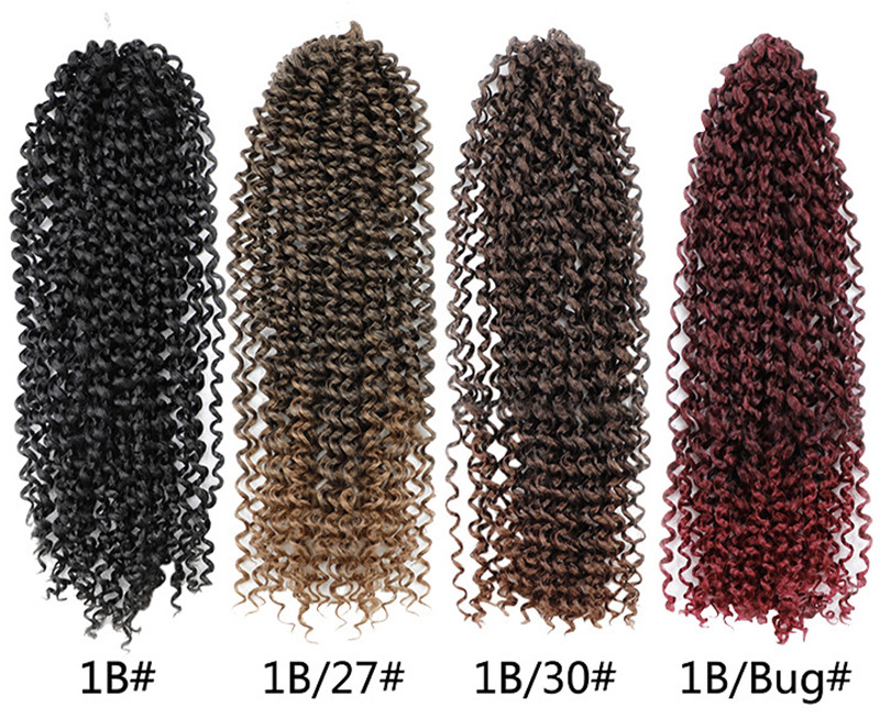 Passion Twist Prelooped Crochet Hair Braid Spring Long Bohemian Curl Braids Water Wave Hook Locs Synthetic Hair