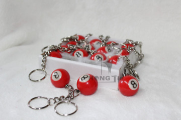 POOL BALL keychain Billiard keychain Keyring resin snooker ball keychain keyring