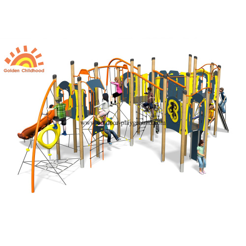 HPL Outdoor Multiply Climbing Slide Inclined Net Park