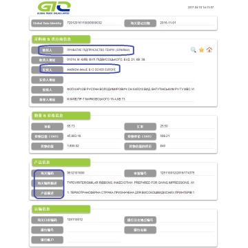 Dados de importação da Ucrânia