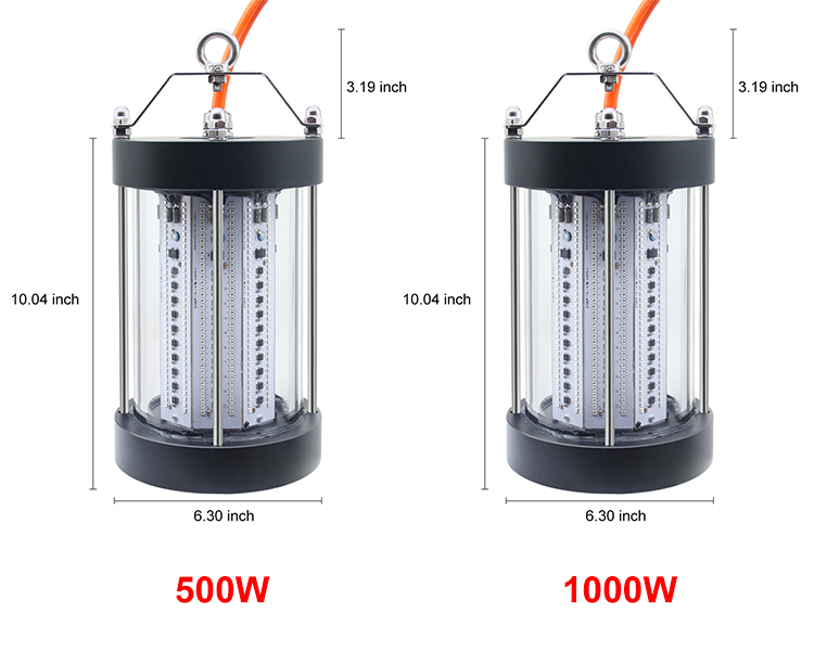 500W 1000Watt led fishing chearper price underwater led fish light waterproof