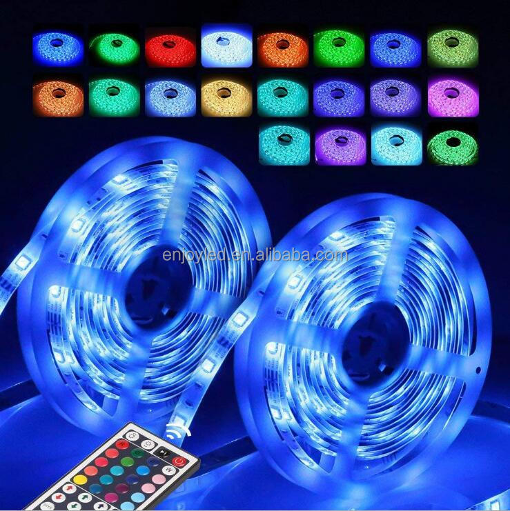 5m Smd led rgb strip 12V 5050 Waterproof rgb led Strip Light 150 Led + 44 Key Ir rf Remote+ adapter rgb led strip kit