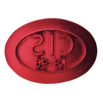 Fer à repasser ovale pour barbecue Logo personnalisable rouge