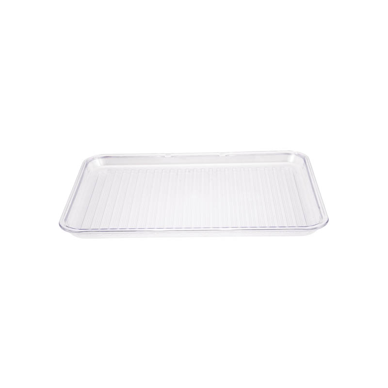 Deep Black Tray 45x35cm Polycarbonate Clear Tray 14x18 Inch Plastic Rectangular White Tray
