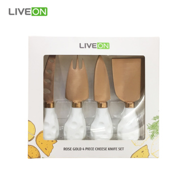 Titanize Rose Gold Cheese Knife Set