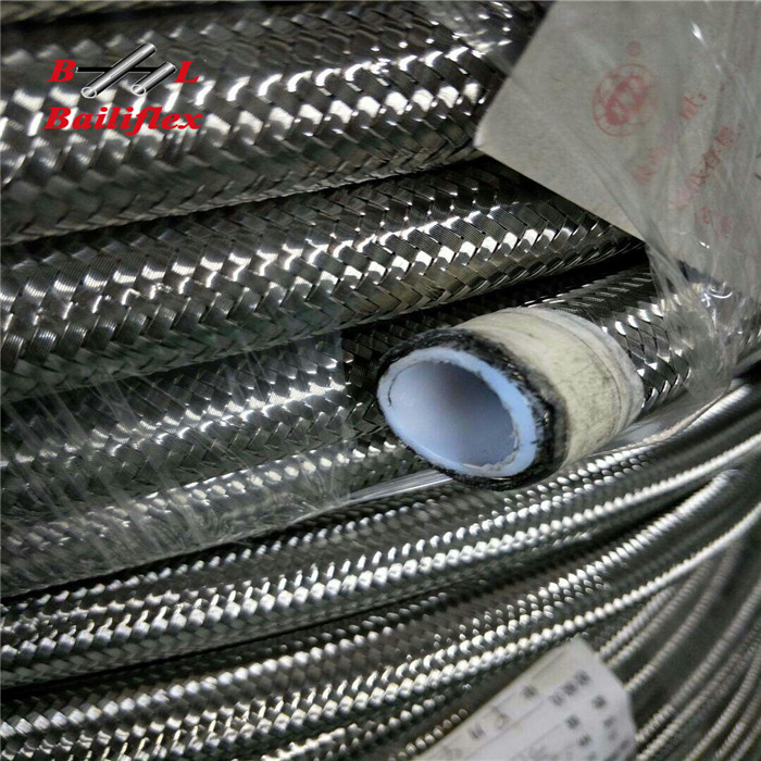 high quality stainless steel braid PTFE hose R14 from China