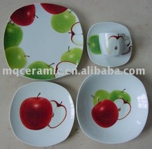 20 pcs ceramic square dinnerware